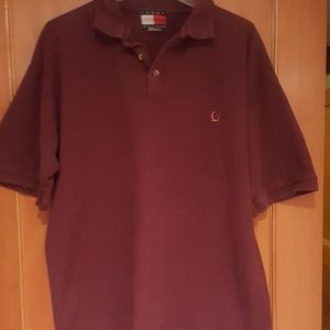 Men's Tommy Hilfiger Maroon XL Polo Shirt